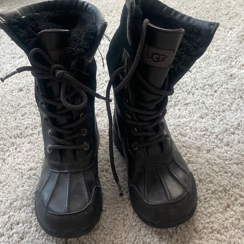 UGG Black Lace-Up Boots
